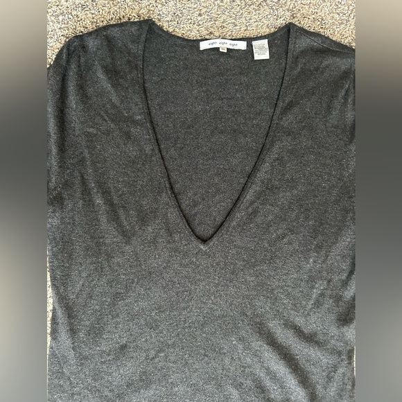 Eight eight eight cotton/rayon/angora/cashmere deep plunge sweater XL - Picture 3 of 11